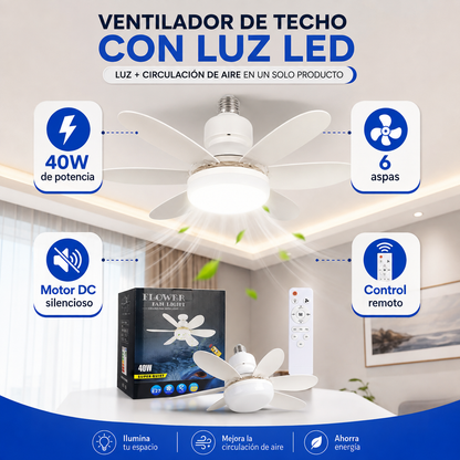 Ventilador de Techo con Luz
