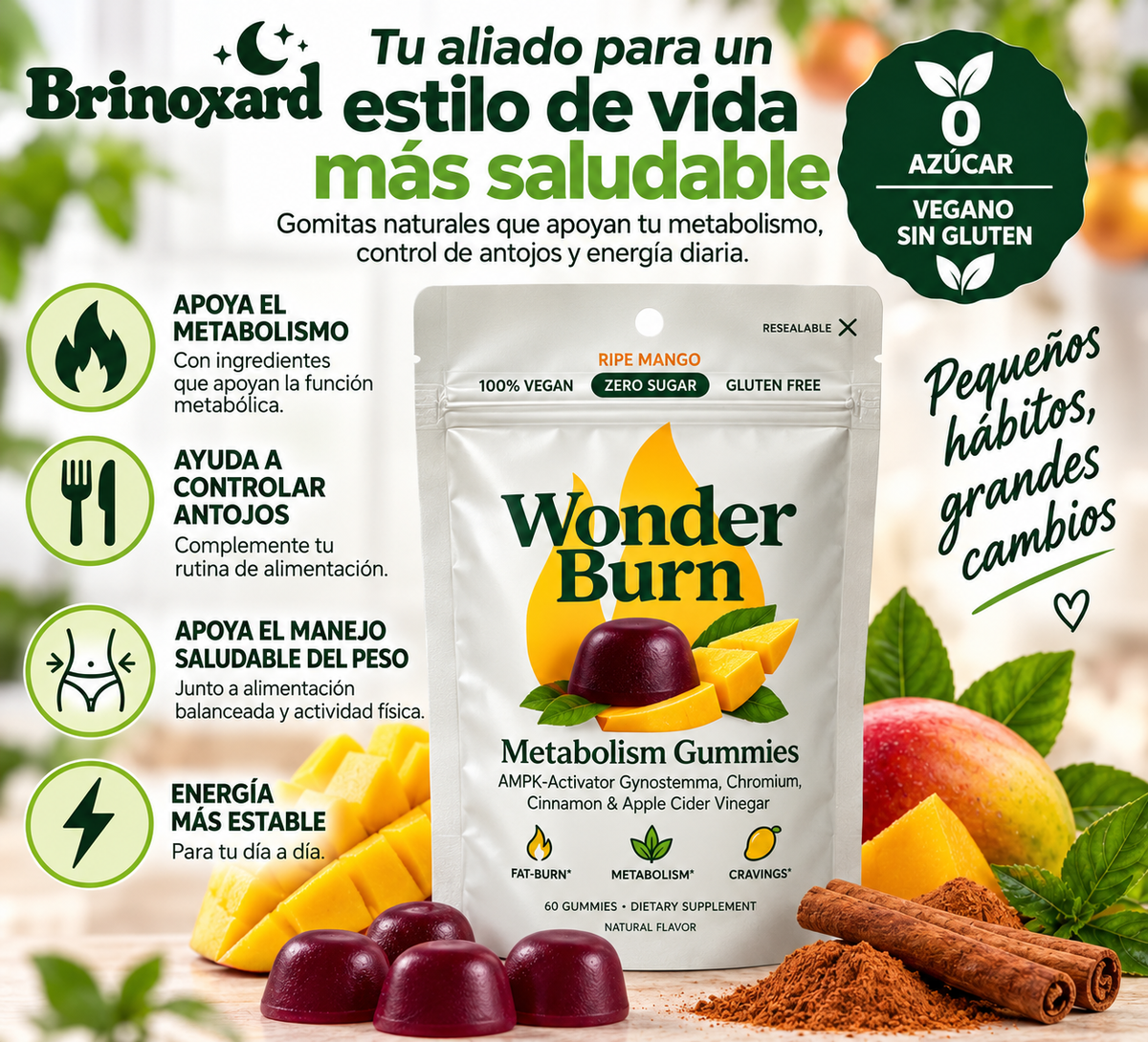 suplemento en Gomitas para Metabolismo y Control de Antojos