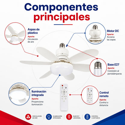 Ventilador de Techo con Luz
